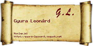 Gyura Leonárd névjegykártya