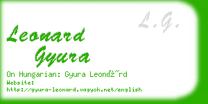 leonard gyura business card
